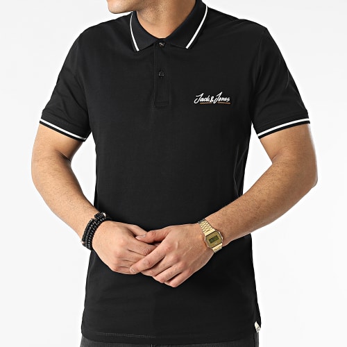 Polo Manches Courtes Tons Noir