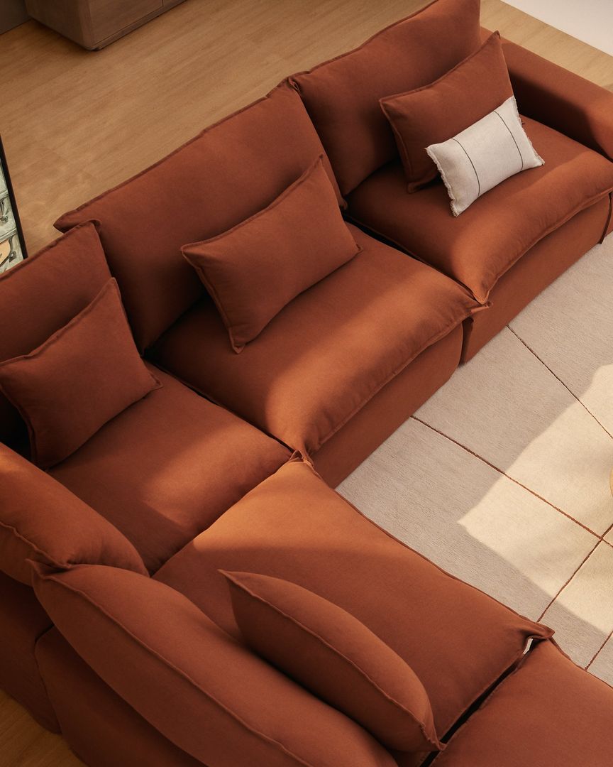 Kave Home Anarela Terracotta Hoekbank