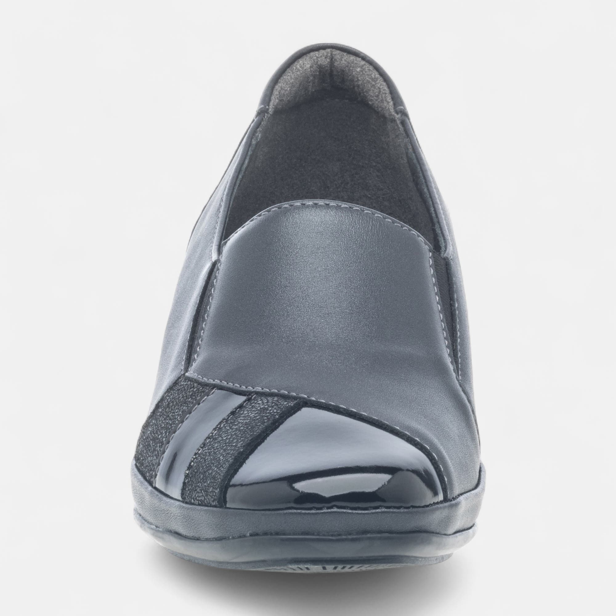Escarpins pieds sensibles Femme en cuir plomb