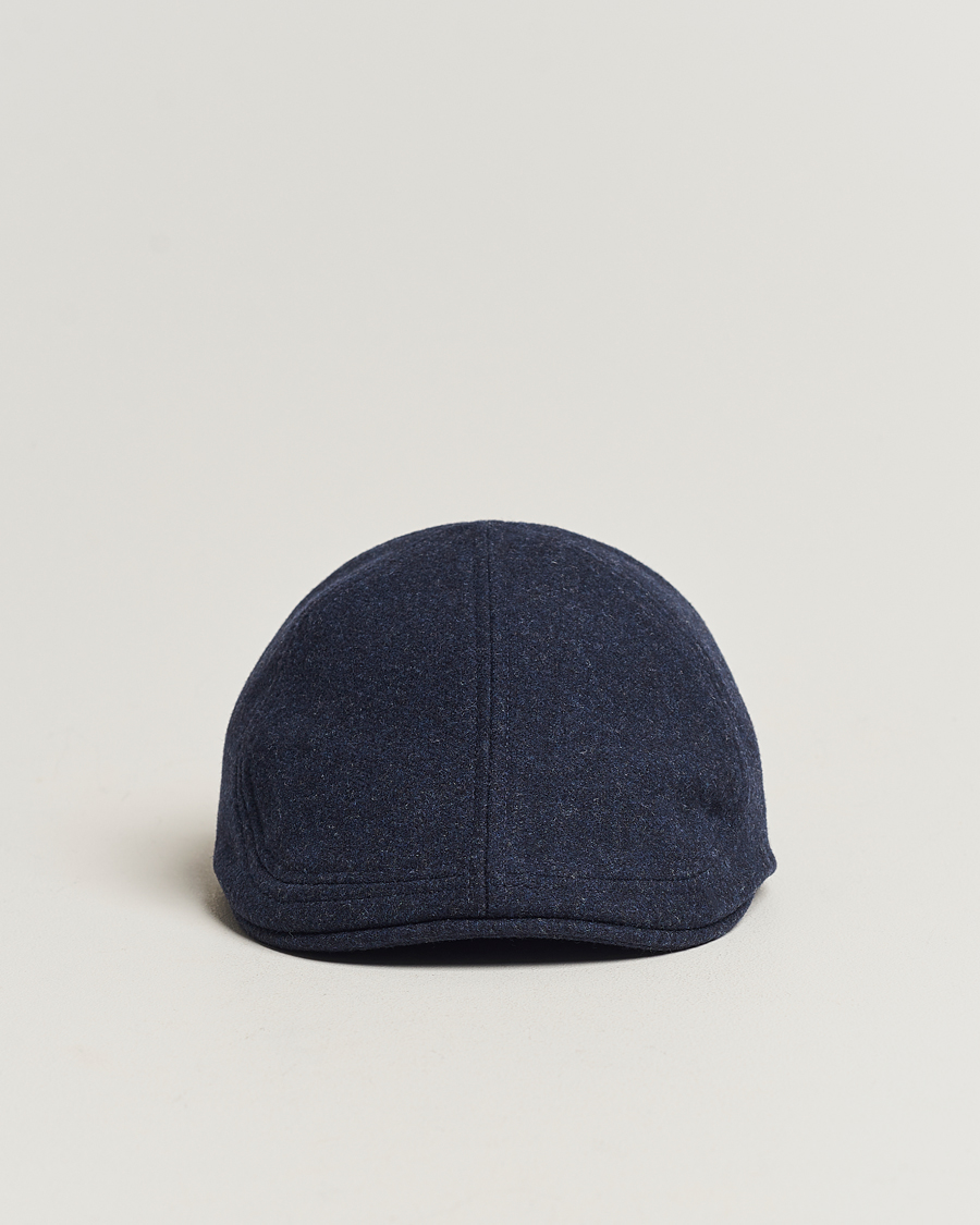 Wigéns Pub Cap Melton Wool Blue Melange