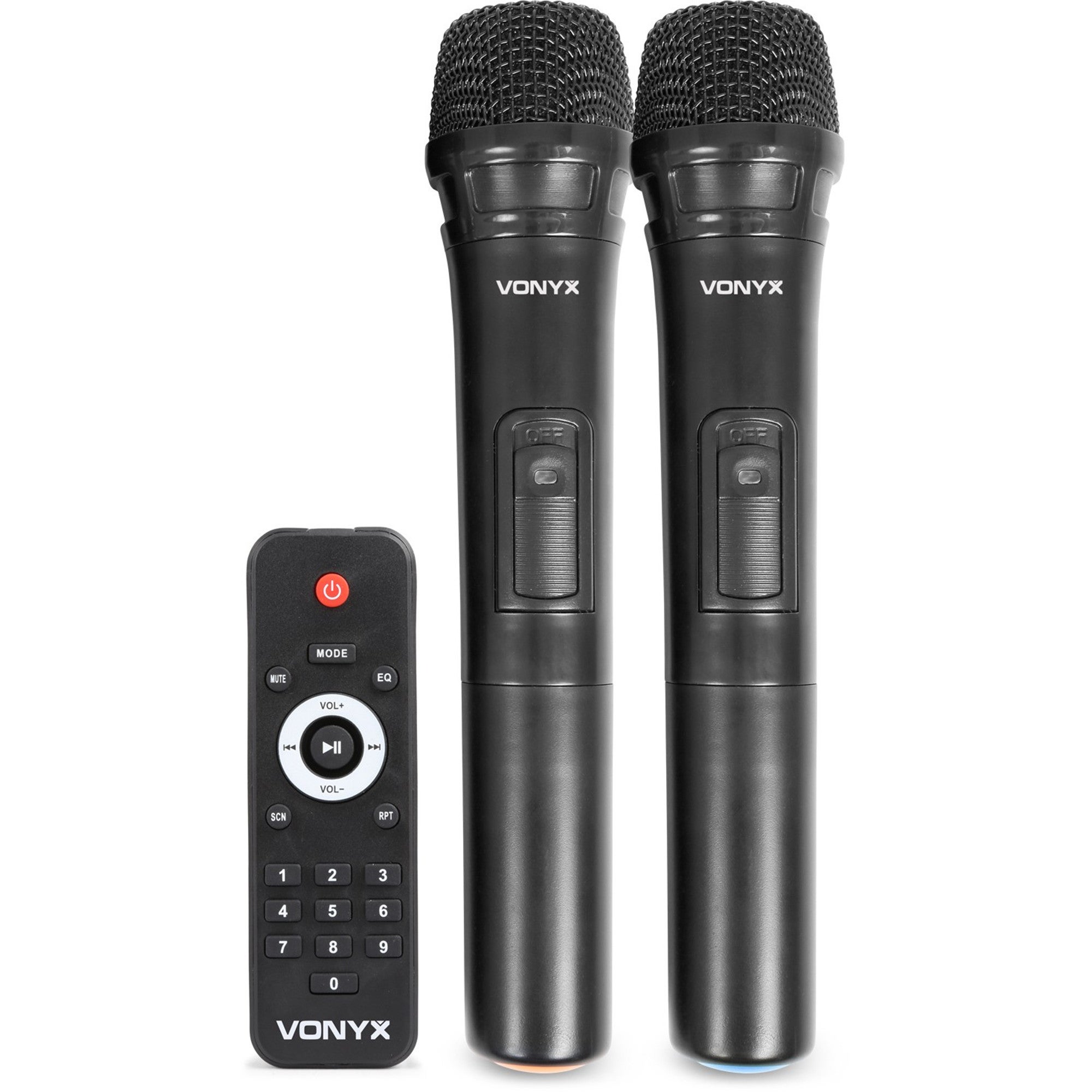 Vonyx SPJ-PA912 500W mobiele accu-speaker met twee draadloze microfoons
