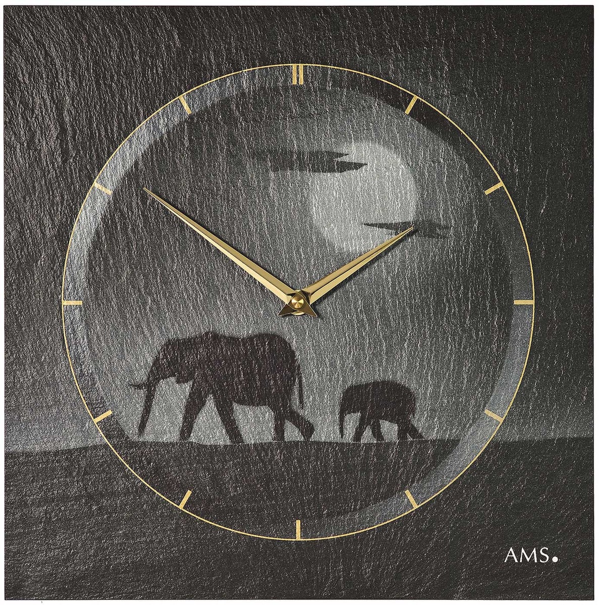 AMS 9524 Klassieke wandklok 30 cm x 30 cm x 4 cm