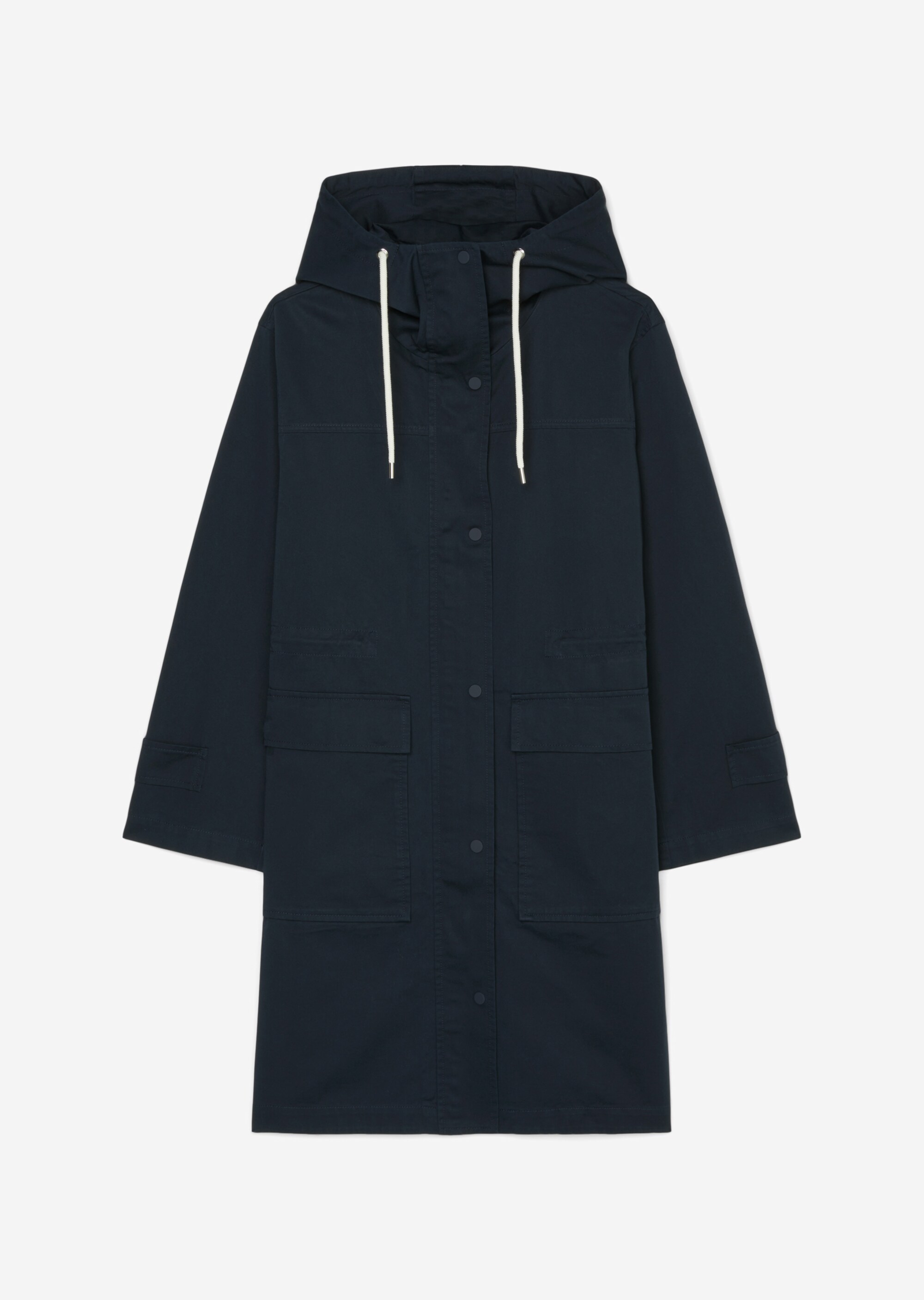 Parka relaxedaus Bio-Baumwoll-Twill