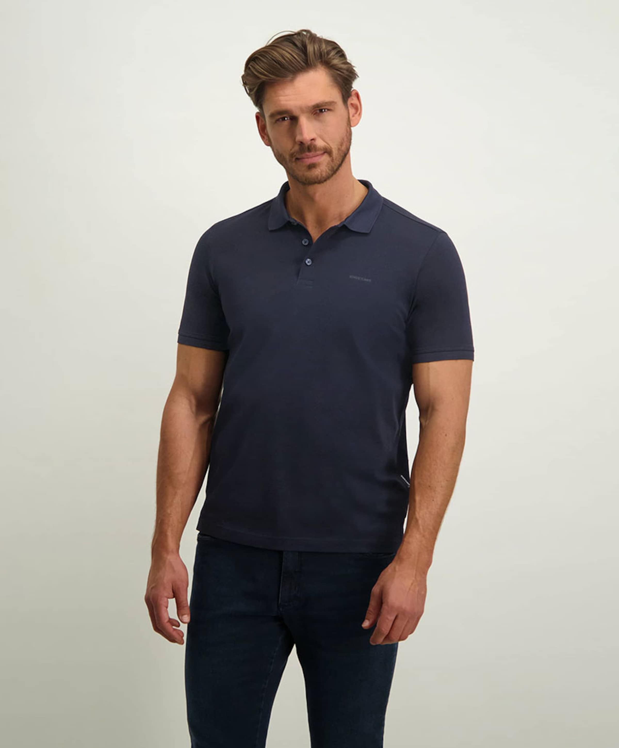State of Art Heren polo blauw