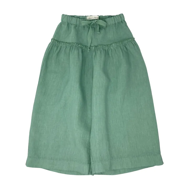 Zhoe & Tobiah Pantalon Large Lin | Vert argile