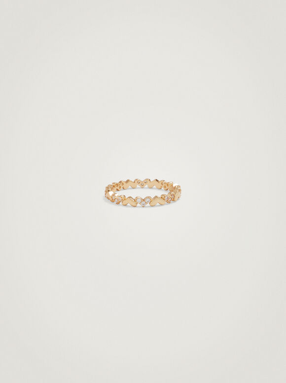 Anel com zircônia - Ouro