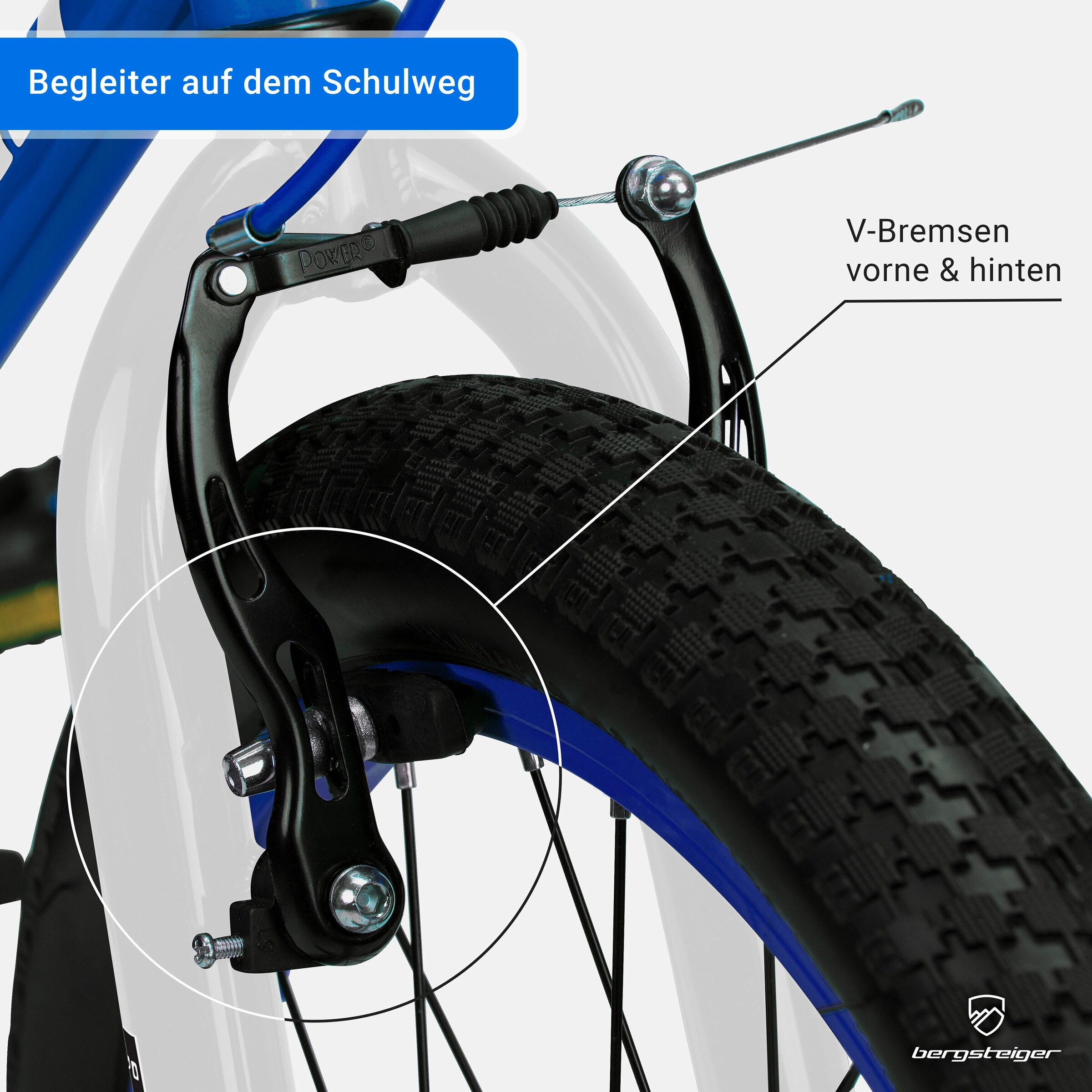 Bergsteiger Kinderfahrrad Monaco 20 Zoll | racing blue