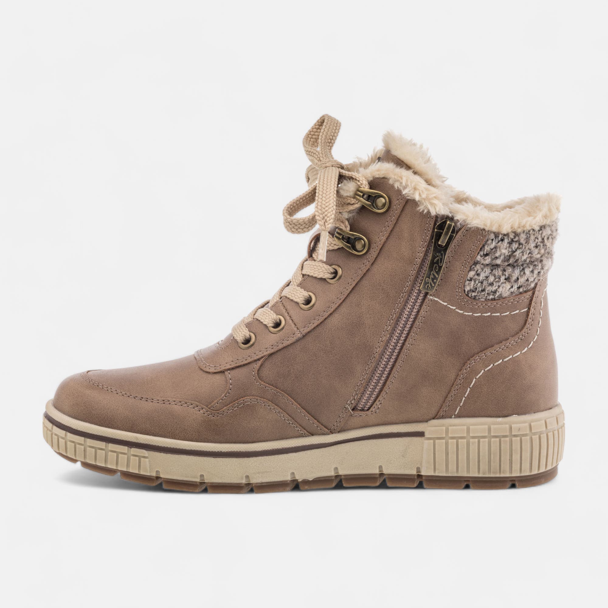 Bottines à lacets Femme taupe