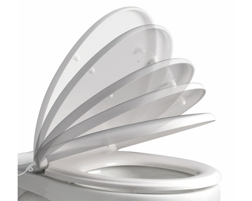 ADOB verwarmde toiletzitting met soft-close mechanisme in een nieuw slank design 82003