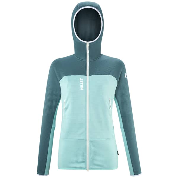 Veste polaire randonnée MILLET FUSION GRID HOODIE W ARUBA/HYDRO