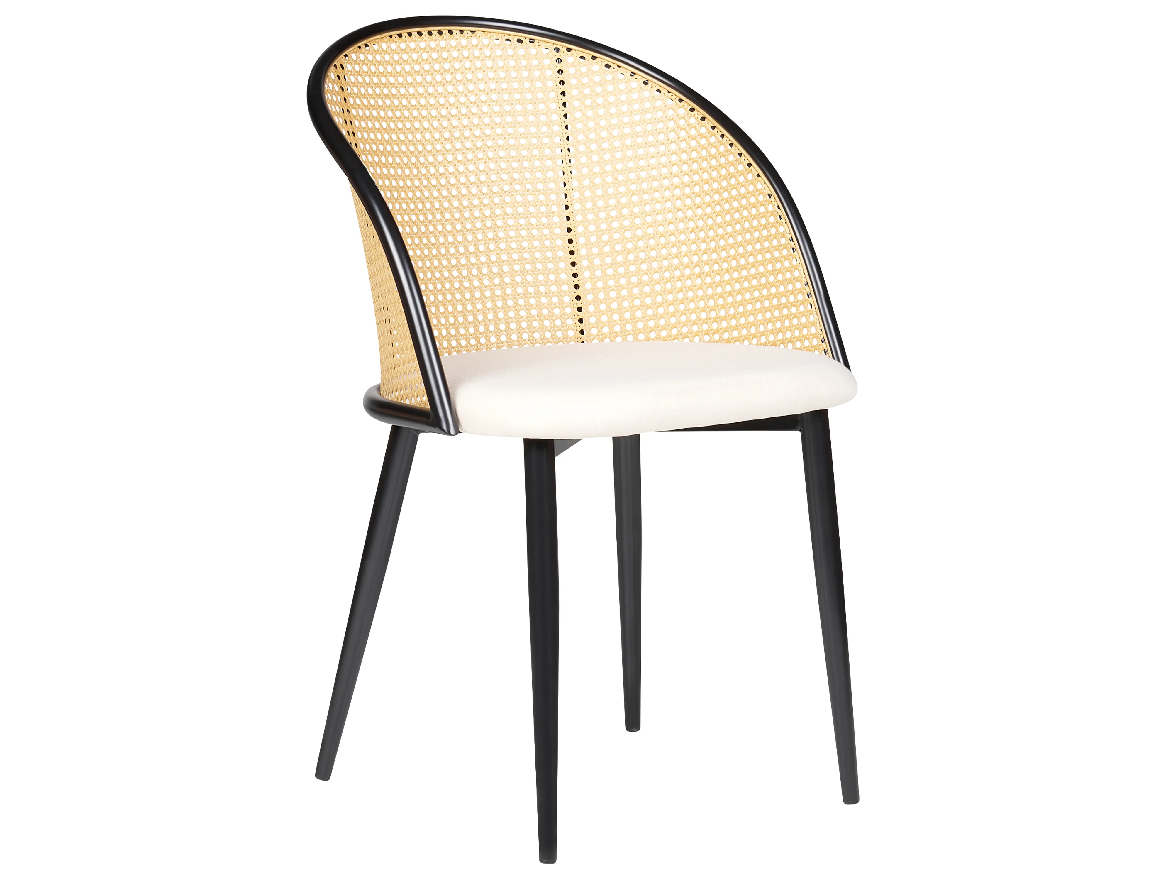 Set van 2 eetkamerstoelen CORNELL Metaal Zwart