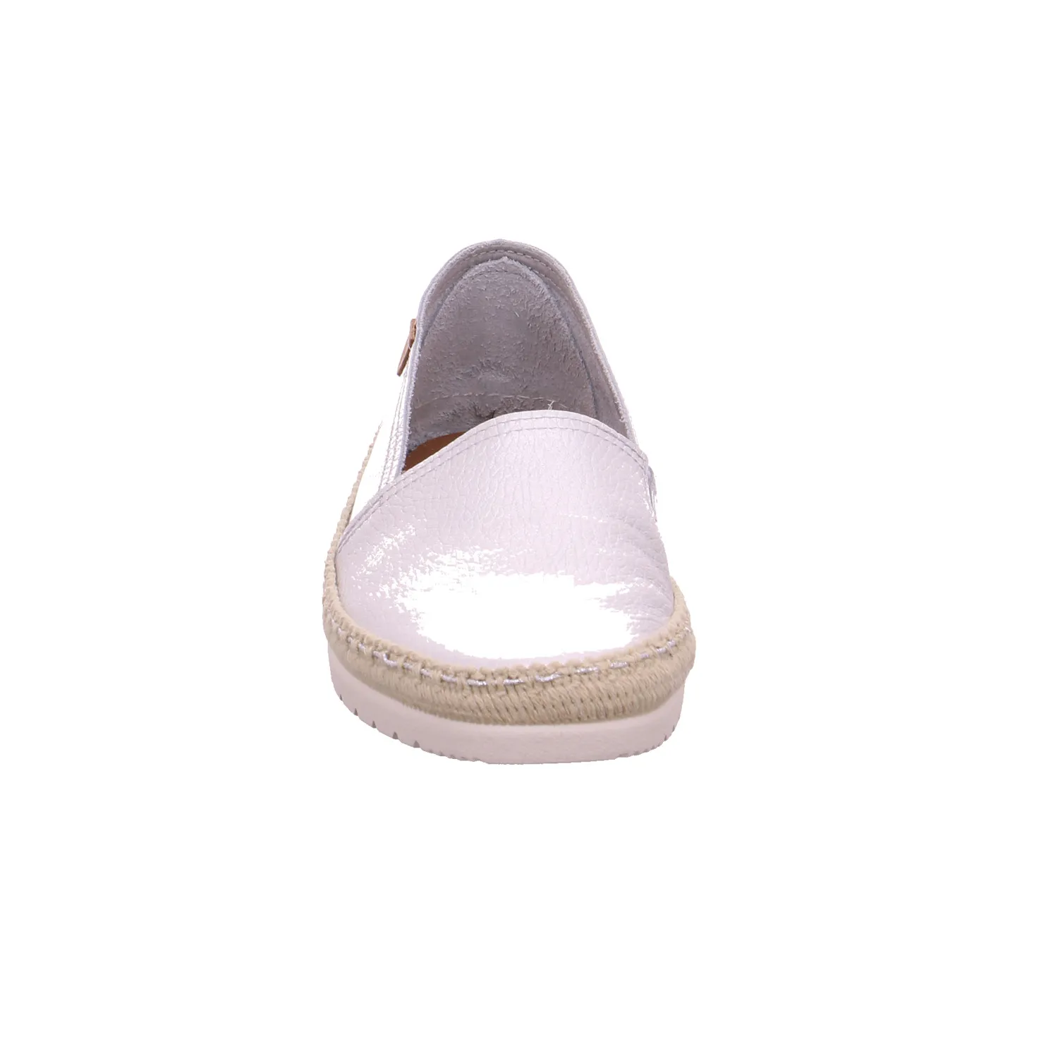 VERBENAS Espadrille Silber Leder