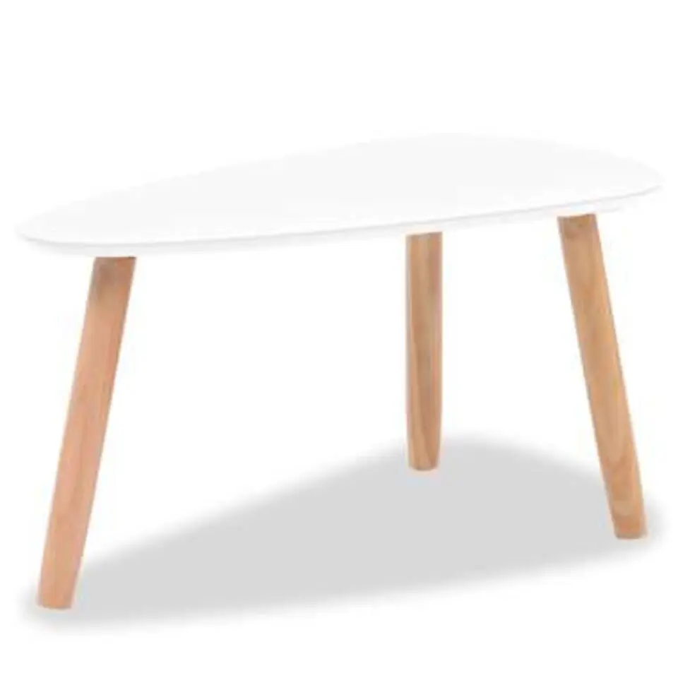 vidaXL - Salontafel - Wit - Grenenhout - 2 stuks