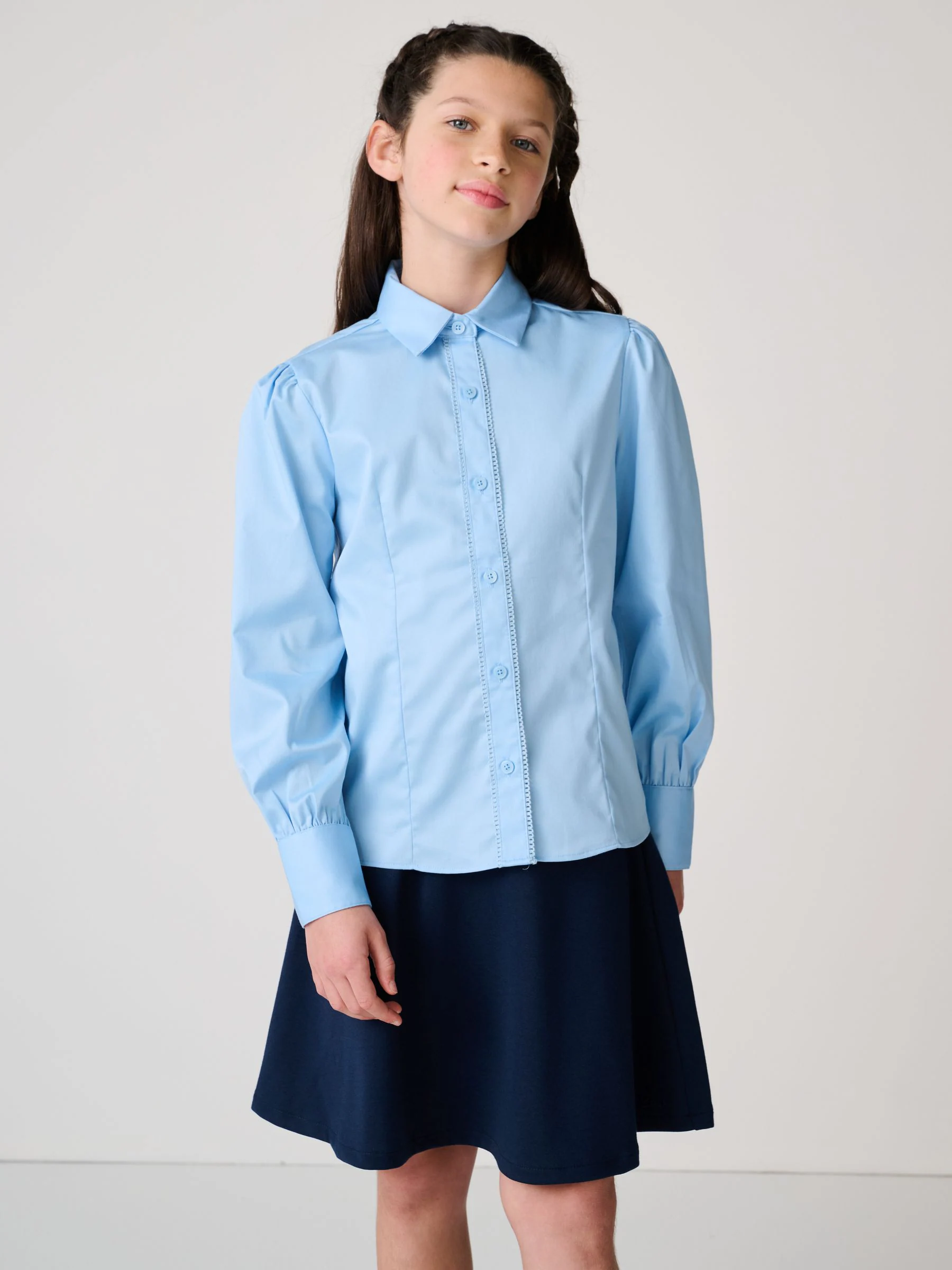 Clarks Fitted Long Sleeve School Shirt