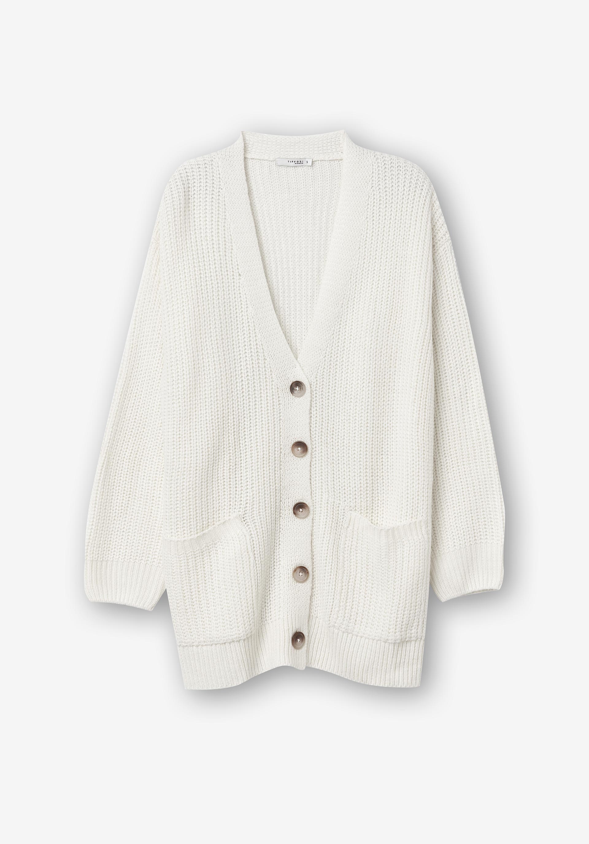 Cardigan Comprido com Bolsos