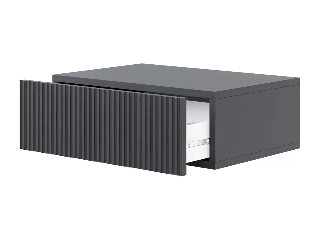 Table de chevet suspendue - 50 cm - noir - VELDIO