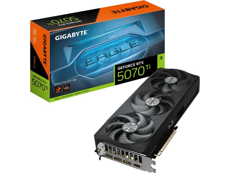 Gigabyte Grafikkarte GeForce RTX 5070 Ti EAGLE OC SFF 16 GB Gaming Grafikkarte mit 16 GB GDDR7 Speicher