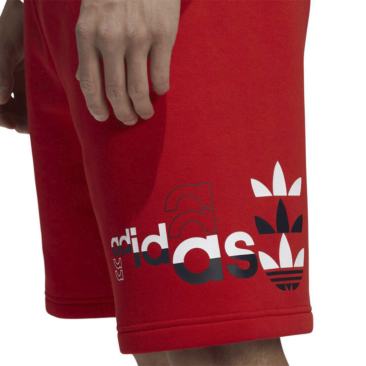 adidas logo play shorts Red