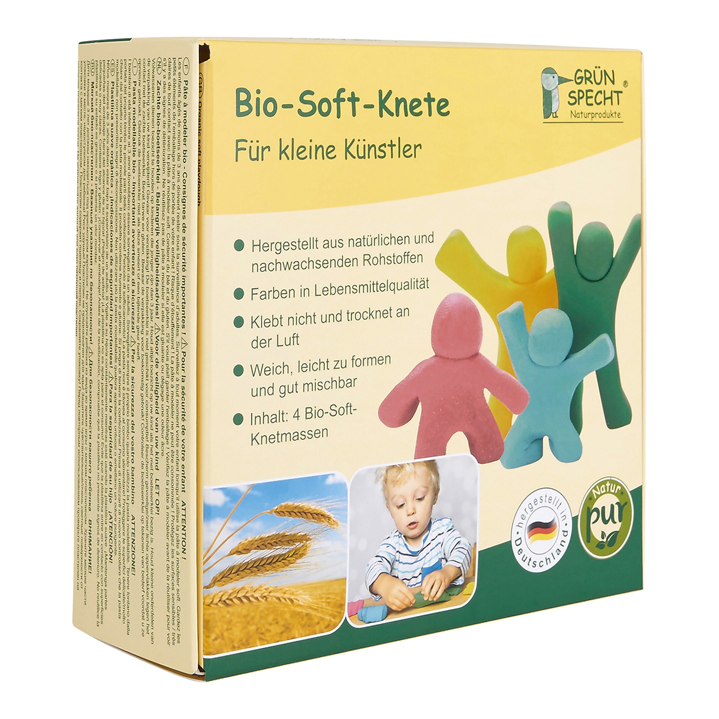 Grünspecht Bio-Soft-Knete 4 Farben