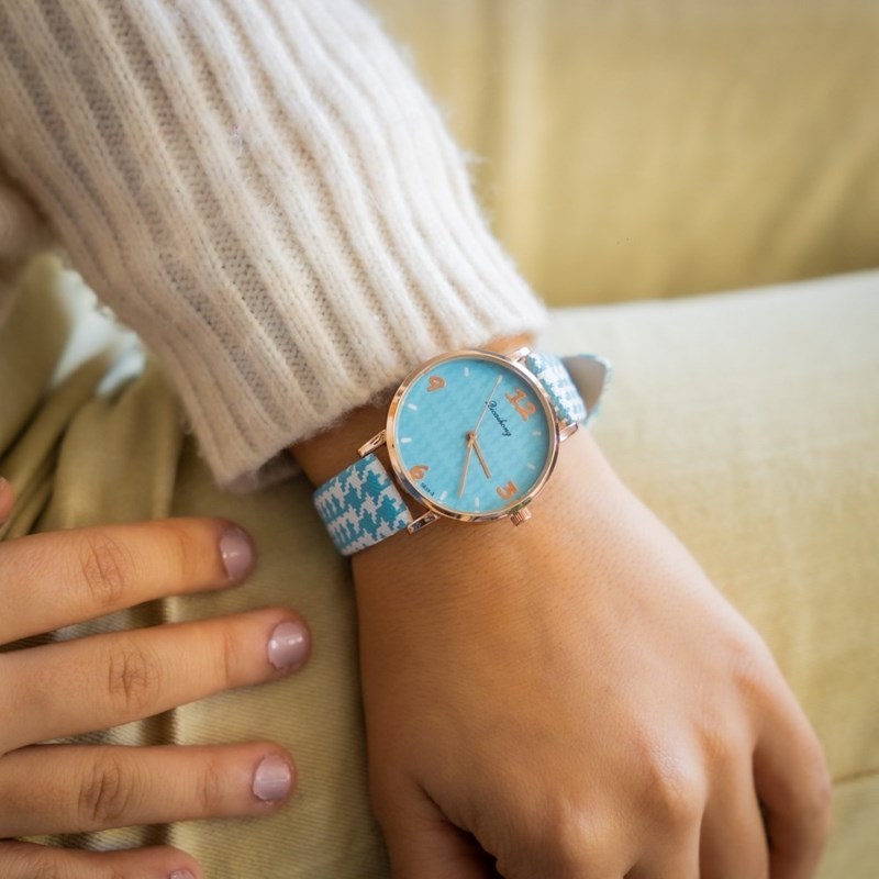 Montre Femme CHTIME bracelet Cuir Bleu