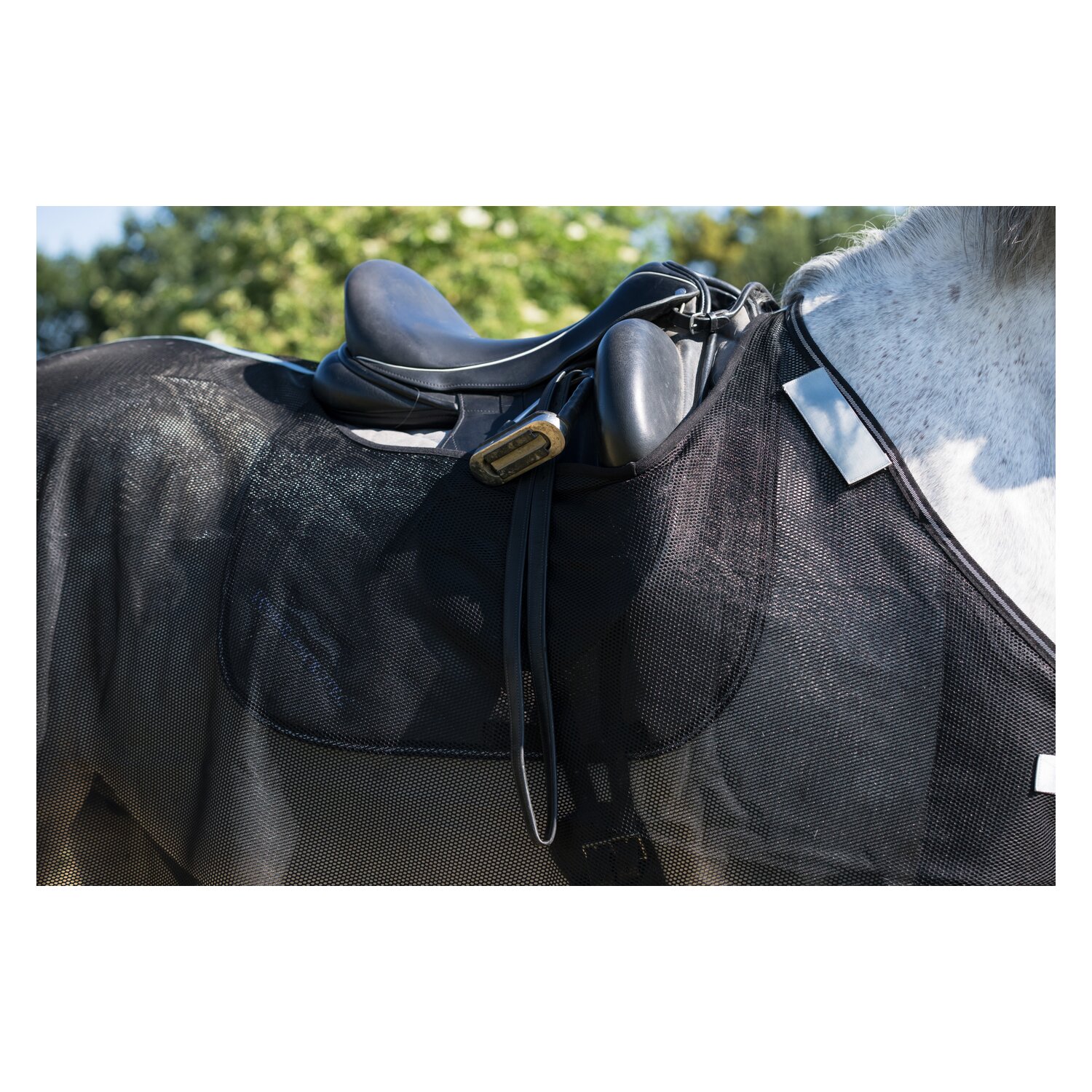 EQUINE-MICROTEC Fliegenausreitdecke MICRO MESH PROTECT - schwarz