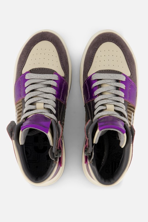 Muyters Sneakers paars Leer