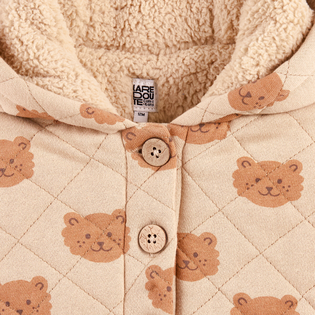 COLEÇÃO LA REDOUTE<br>Colete com forro de sherpa e capuz
