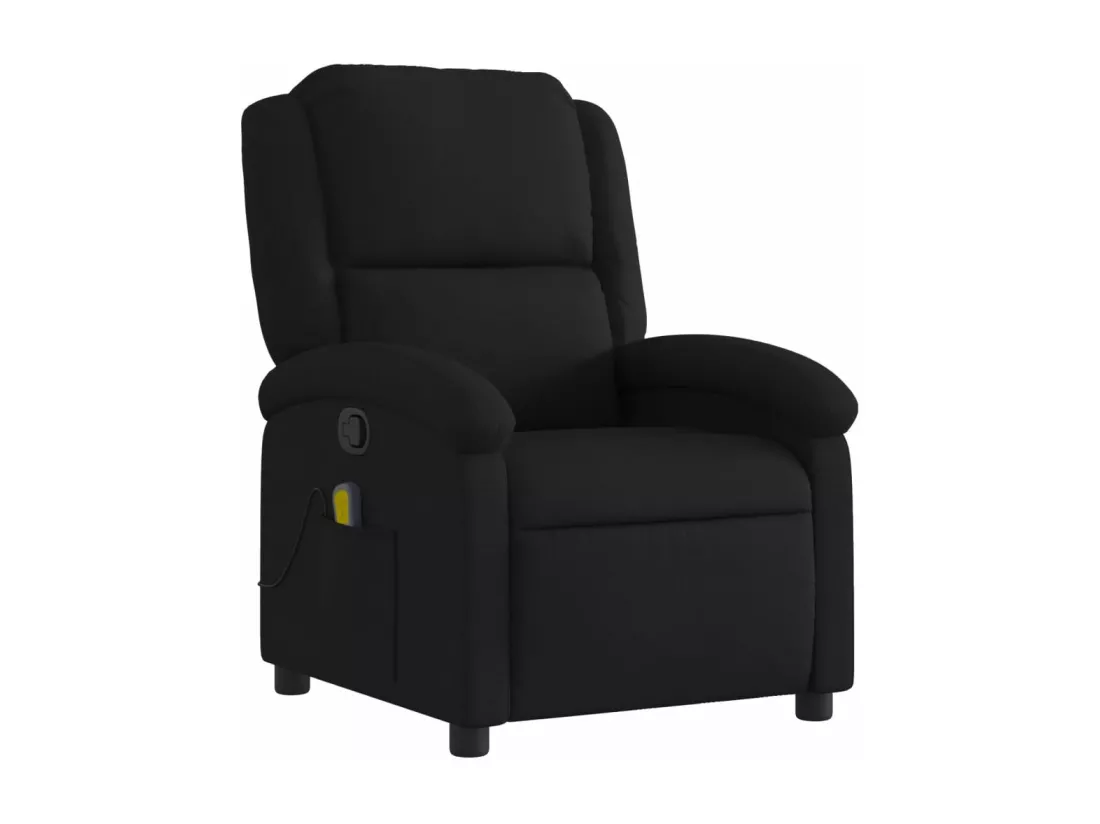 Fauteuil massant inclinable Noir Tissu