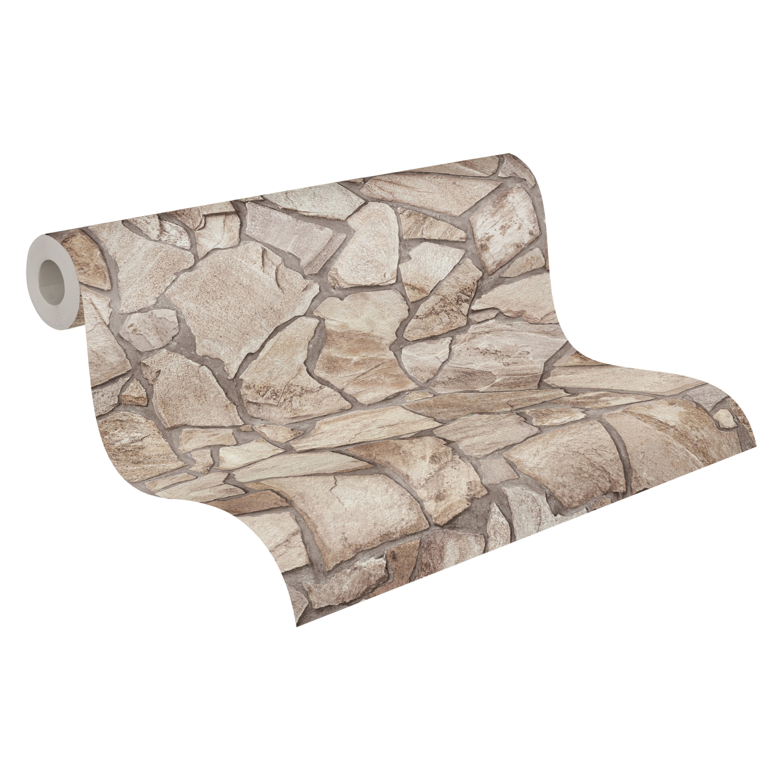 A.S. Creation Vliestapete BRICKS & STONES - braun-grau - Steinoptik- 10 Meter
