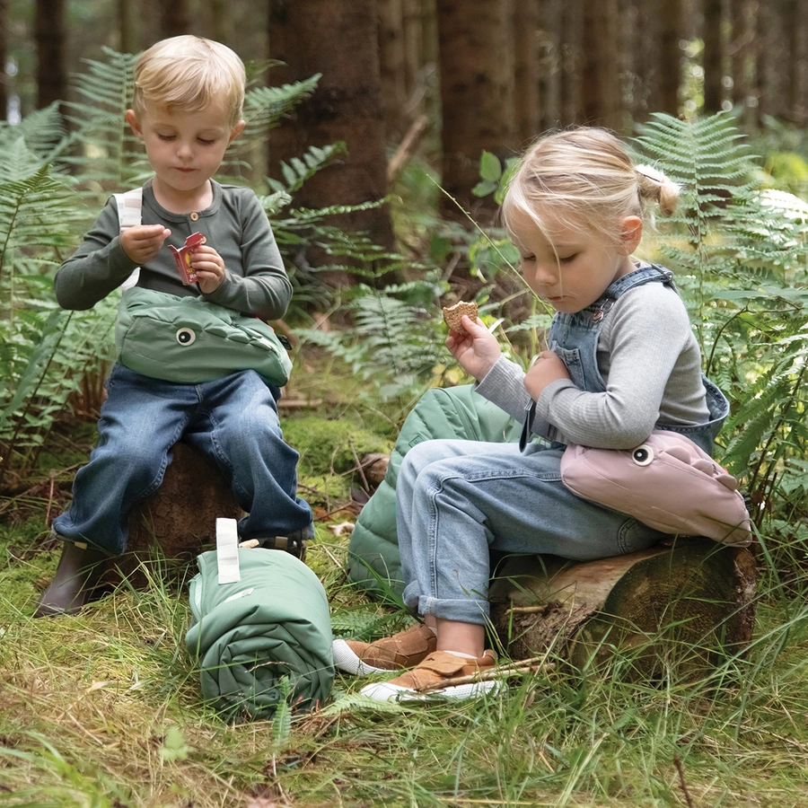 Done by Deer™ Gesteppte Kinder-Umhängetasche Croco rosa