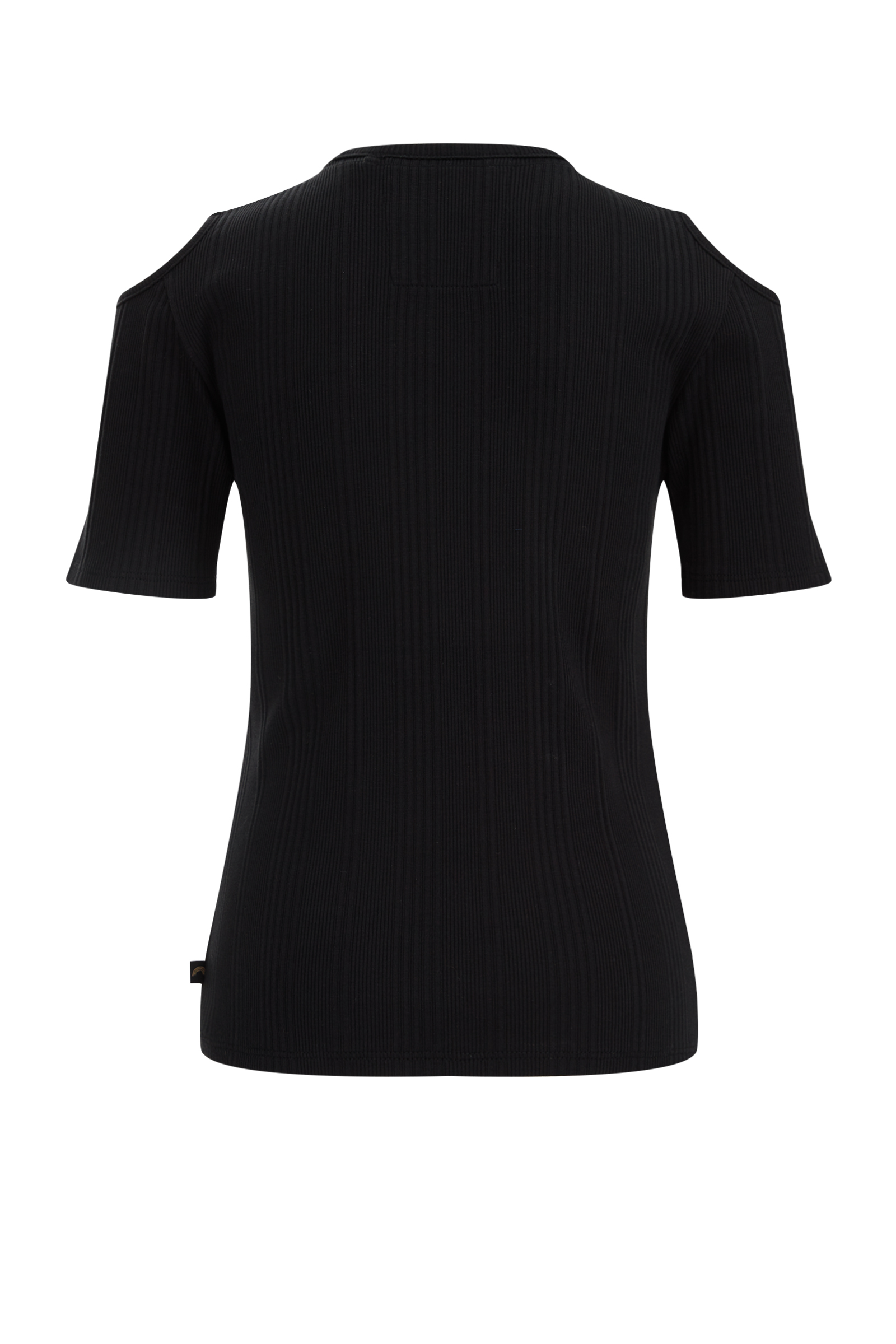 Meisjes T-shirt van ribstof WE Fashion Zwart