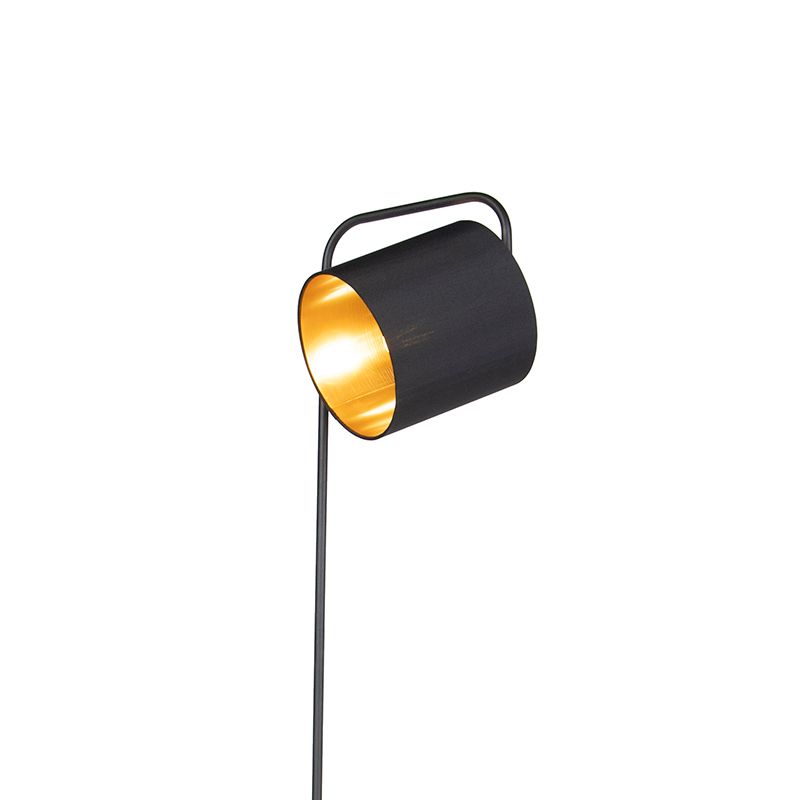 Smart vloerlamp zwart incl. wifi A60 lichtbron - Lofty