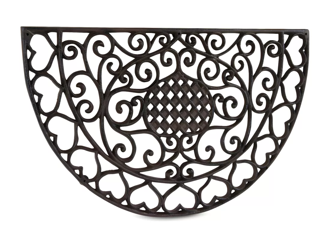 Paillasson demi-lune fonte Fonte Marron - Décoration d'Autrefois