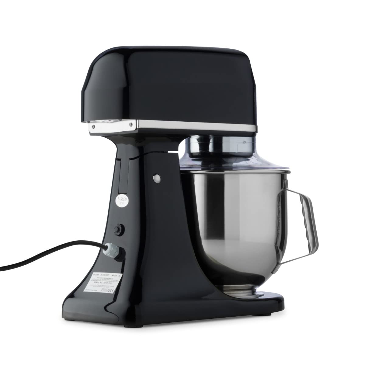 Planetenmixer 7 l, bis zu 2 kg Teig, schwarz – Edelstahl-Rührschüssel – 11 Geschwindigkeiten – Küchenmaschine – Standmixer – Lebensmittelroboter – 7 Liter