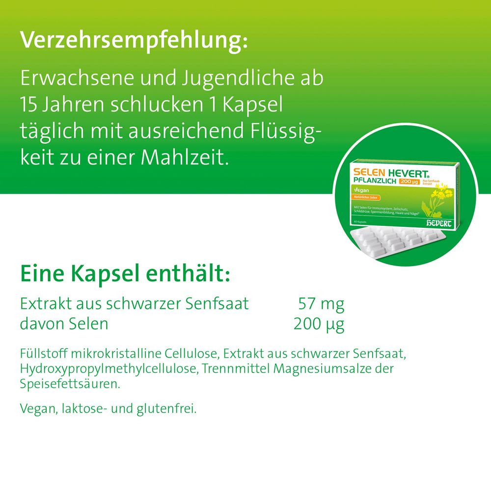 Selen Hevert Pflanzlich 200 µg