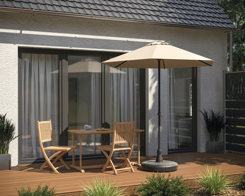 Cantilever parasol Nancy Soluna Ø 250 cm Polyester (PES) ecru