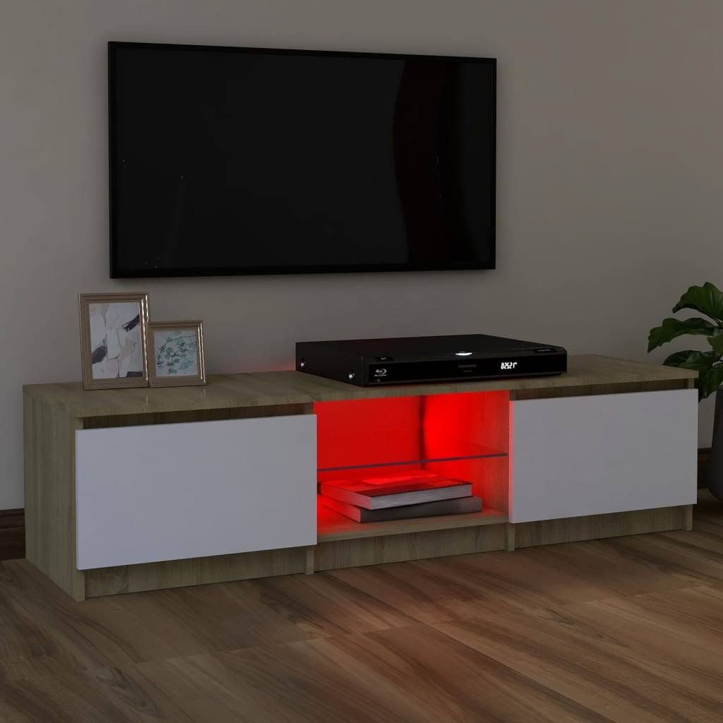 vidaXL TV-Schrank mit LED-Leuchten 120x30x35,5 cm