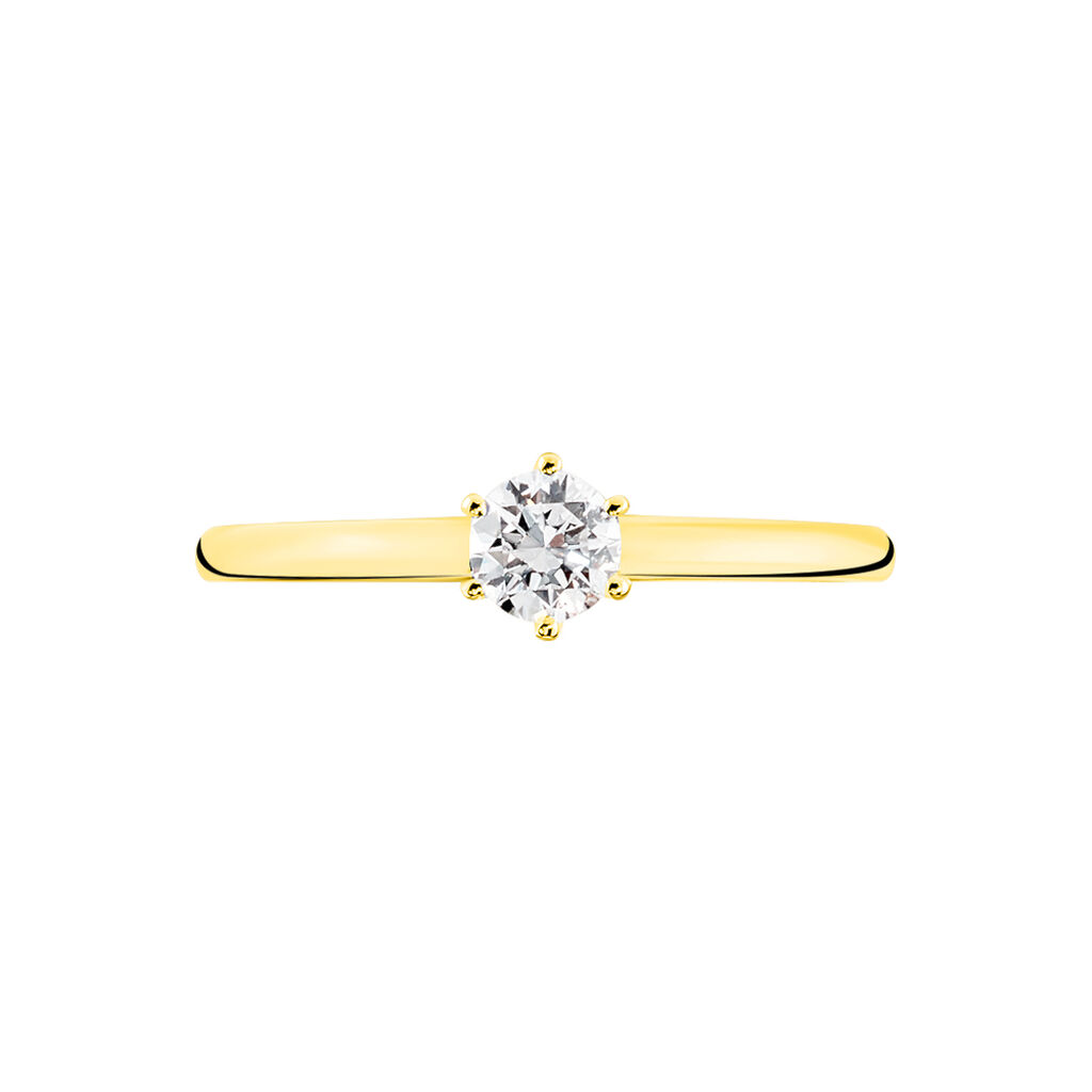 Bague Solitaire Natalia Or Jaune Diamant