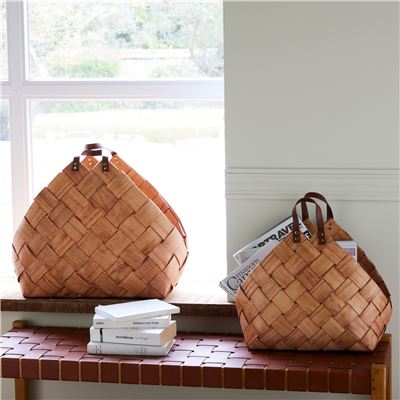 Porte-revues en bois tressé