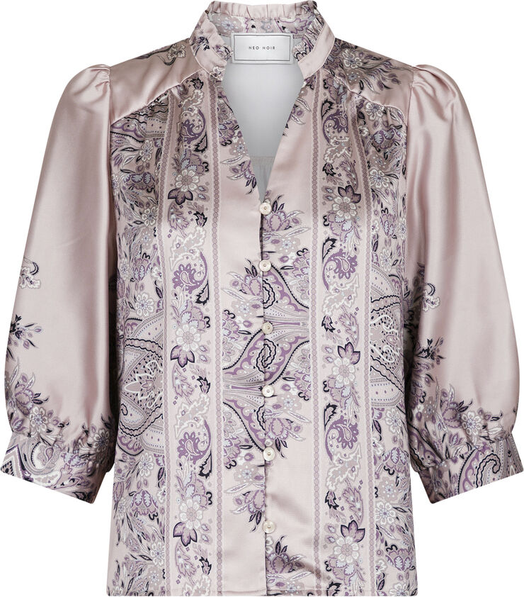 Neo Noir Roselle Paisley Border Blouse Dusty rose