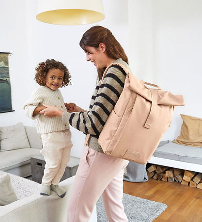 Lässig Wickeltasche - GRE Rolltop Up Backpack - Peach Rose