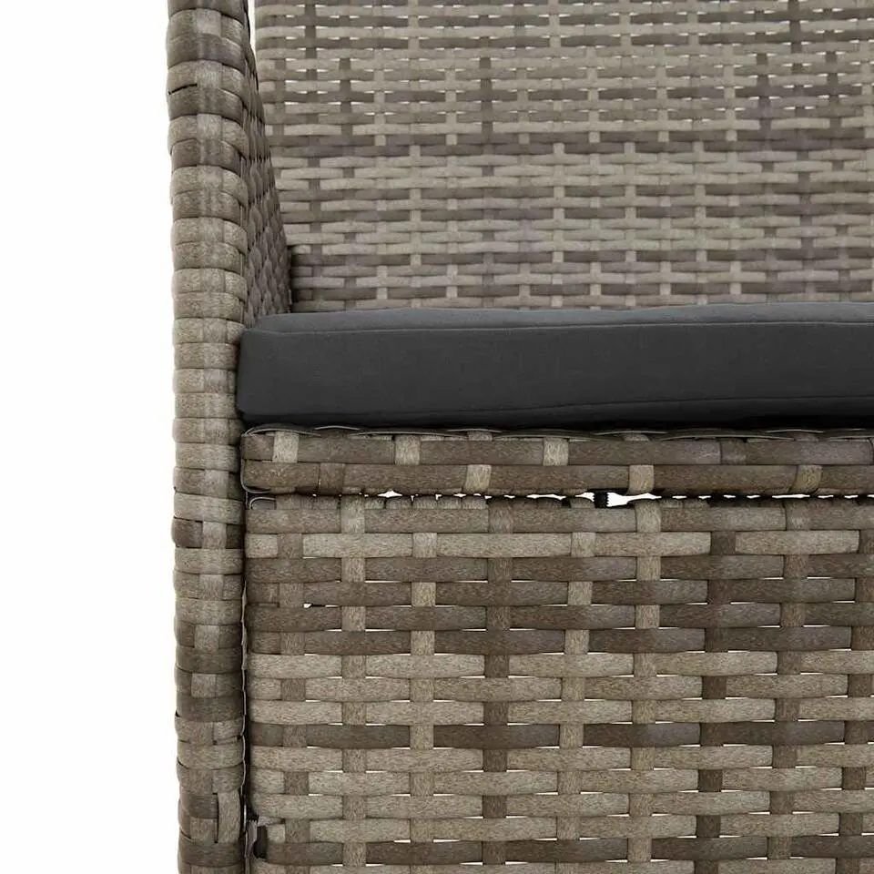 vidaXL - Loungeset - Grijs - Poly rattan - 4 stuks - Met kussens