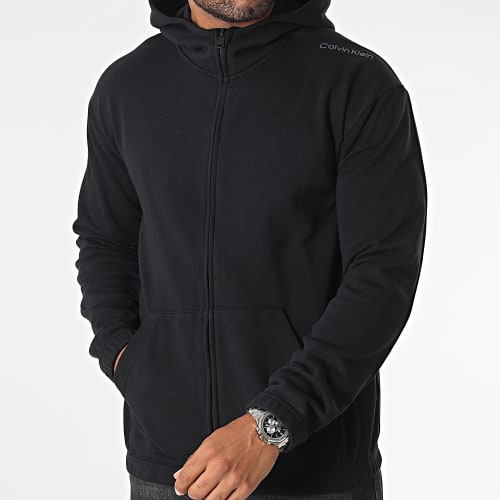 Sweat Zippé Capuche 3J401 Noir