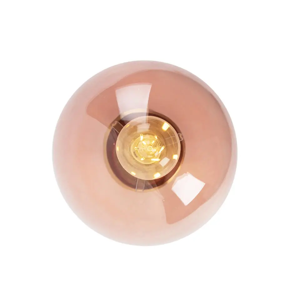 Qazqa plafondlampen pallon roze e27