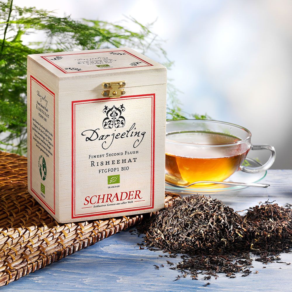 Schrader Schwarzer Tee Darjeeling Second Flush Risheehat FTGFOP1 Bio