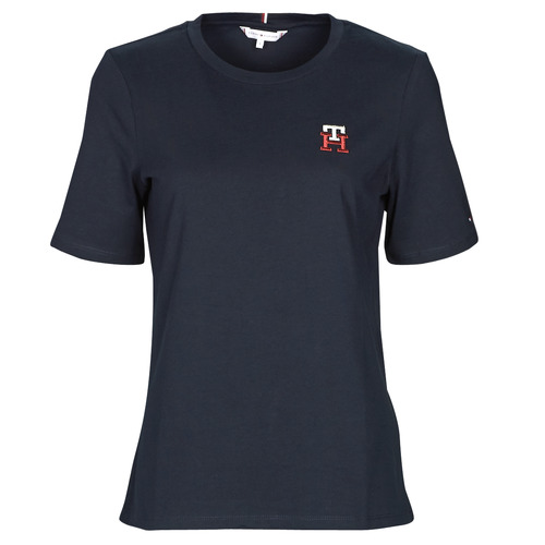 Tommy Hilfiger - REG MONOGRAM EMB C-NK SS - Marine