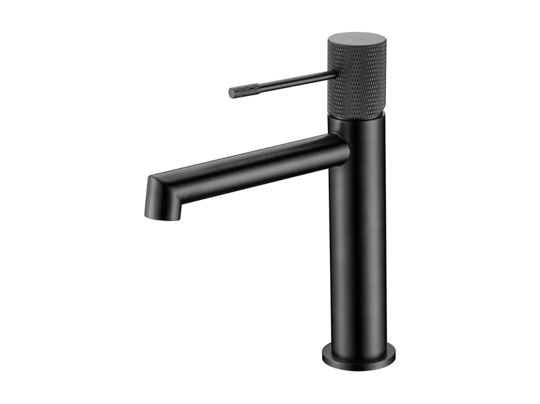 Robinet Mitigeur de Lavabo anti-calcaire Bas Black Gun Métal IMEX LINE BDD038-1BGM