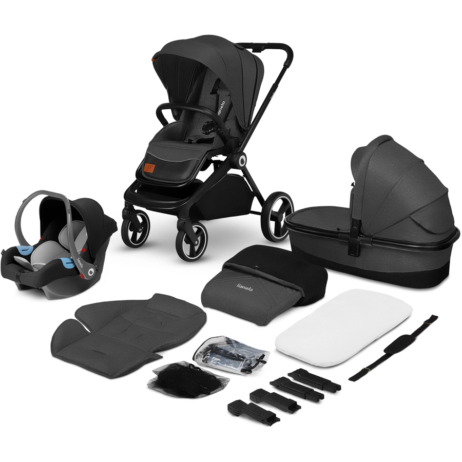 lionelo Kombikinderwagen Mika 3-in-1 Grey Graphite
