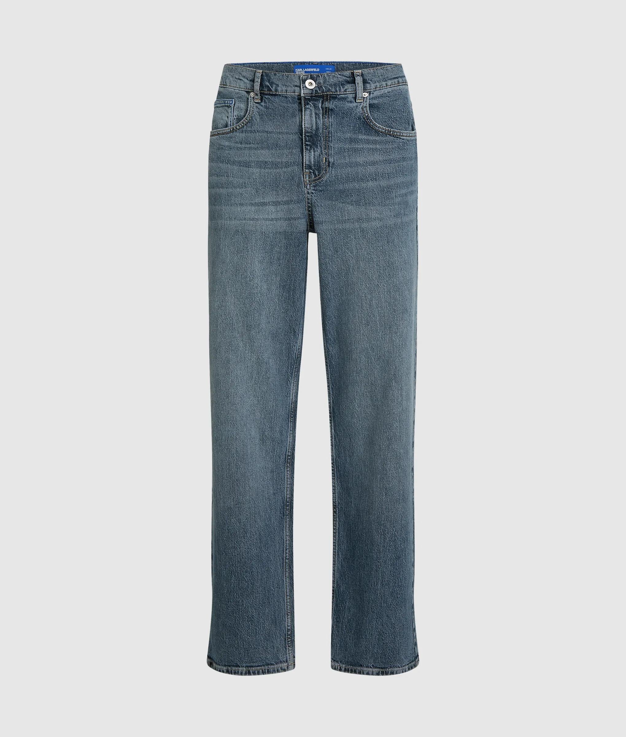 Wijde jeans in een tintje