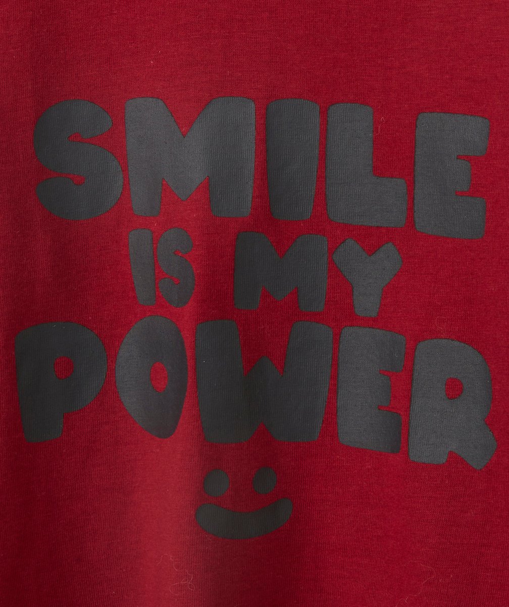 T-SHIRT GARÇON BORDEAUX EN COTON BIO AVEC MESSAGE